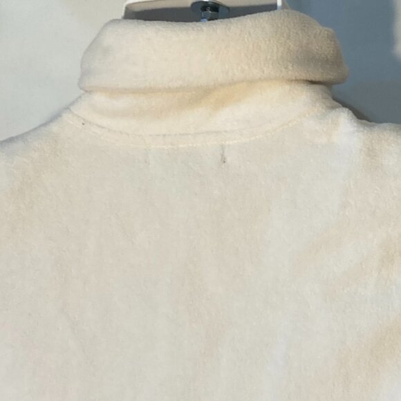 Chaps Sport SZ L Ivory Zip Front Outerwear Vest Poly Fleece warm comfy - Picture 9 of 13